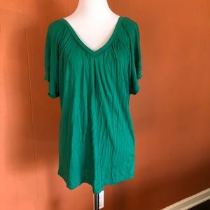 Anthropologie green tissue tee dolman sleeve top